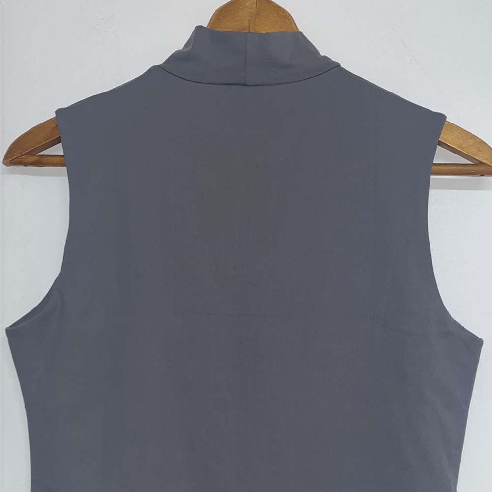 ReoRia XL Women’s Charcoal Sleeveless Bodysuit #bodycon #scuba #soft - Picture 6 of 7
